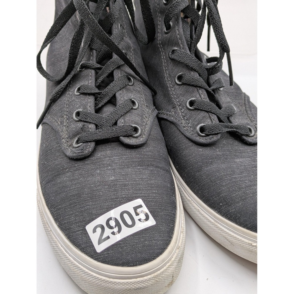 Vans High Top Sneakers Womens 11 Black Floral Lined Lace Up Skate Shoes - Picture 12 of 12
